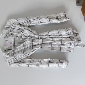 Plaid long sleeve maternity shirt
